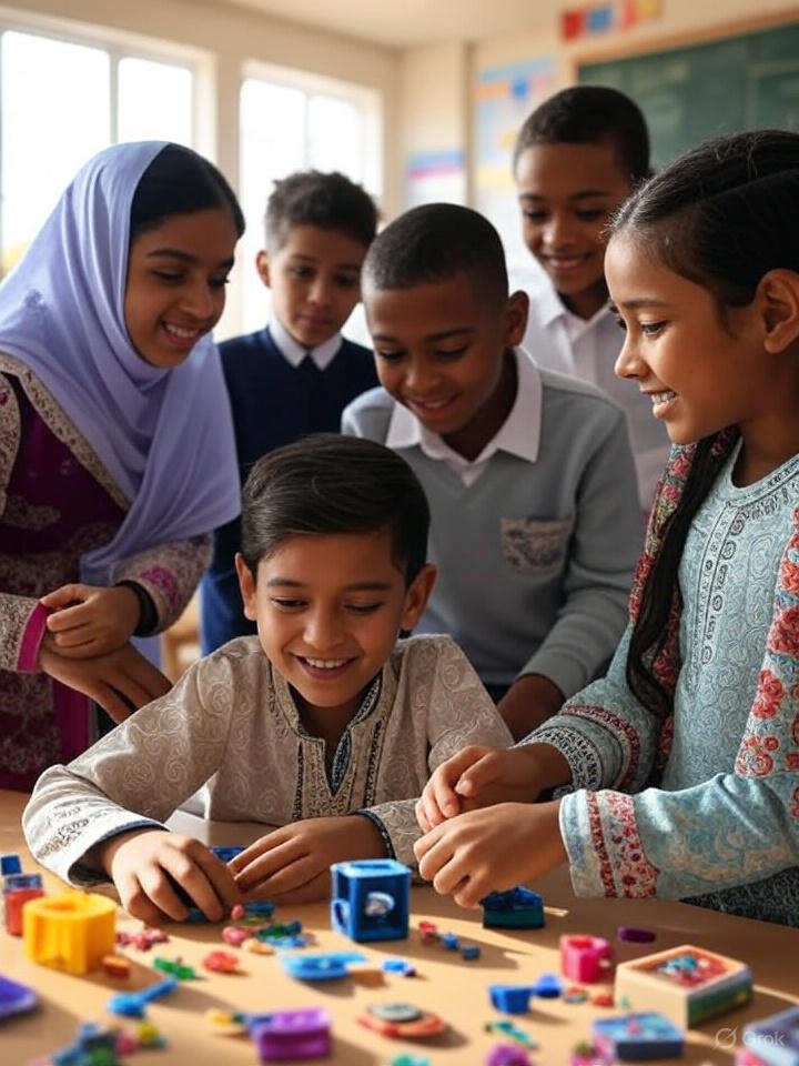 Children enjoying and learning in Smart Aanganwadis by